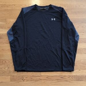 Under Armour Black Long Sleeve Athletic crew sweatshirt top size XL